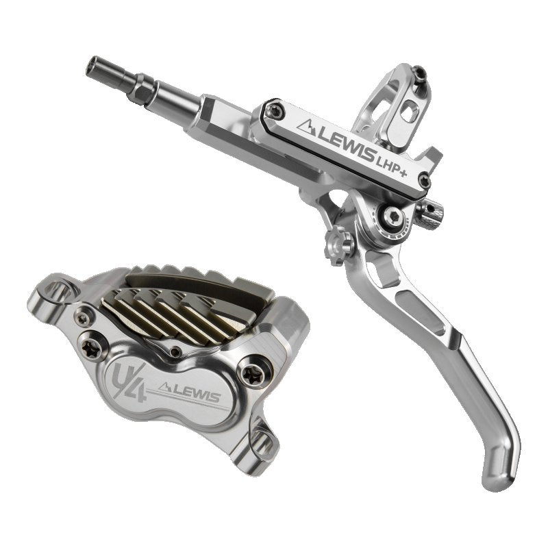 Lewis LHP+ U4 Axial Cylinder 4 Piston Hydraulic Disc Brake Set With Cooling Fins